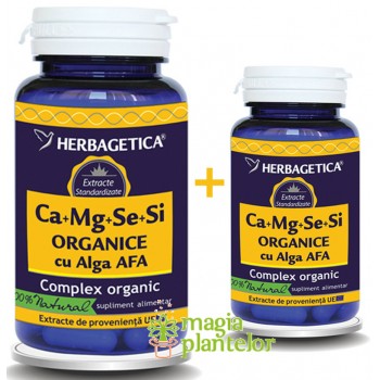 Ca-Mg-Se-Si cu Alga Afa 60+10 CPS - Herbagetica