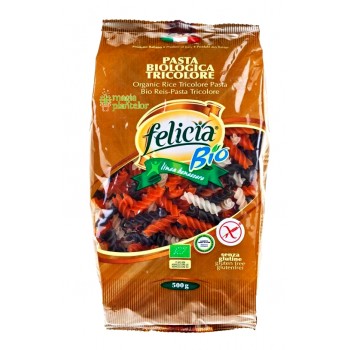 Fusilli tricolore orez brun bio Felicia 500 G - Pronat